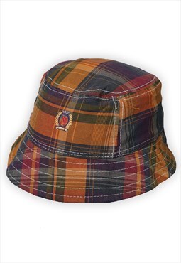Vintage Tommy Hilfiger Reversible Check Bucket Hat Womens