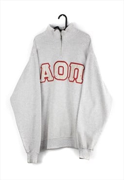 Vintage AON 1/4 zip Sweatshirt in Grey M