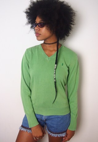 MINT GREEN POLO JUMPER