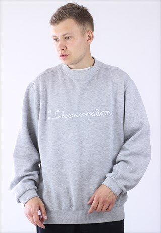 VINTAGE MENS CHAMPION BIG LOGO CREW NECK SWEATSHIRT
