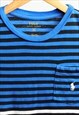 VINTAGE POLO RALPH LAUREN LOGO CREWNECK STRIPED T-SHIRT M