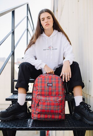CHECK TARTAN BAGPACK