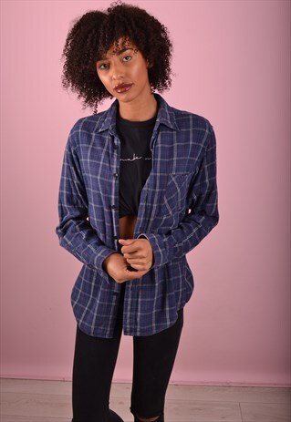 BLUE CHECK FLANNEL SHIRT GRS1106