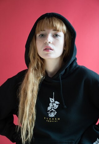 SHINKO ROSE HOODIE BLACK