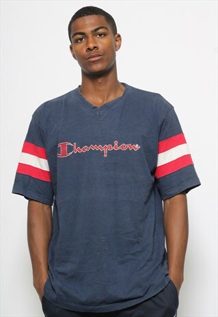 VINTAGE CHAMPION V-NECK T-SHIRT