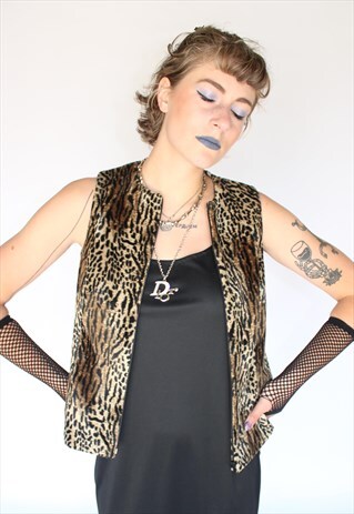 90S LEOPARD PRINT VEST