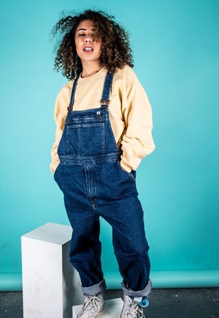 VINTAGE DUNGAREES IN BLUE DENIM