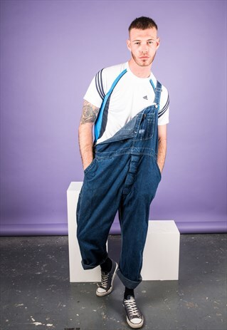 VINTAGE DUNGAREES IN BLUE DENIM