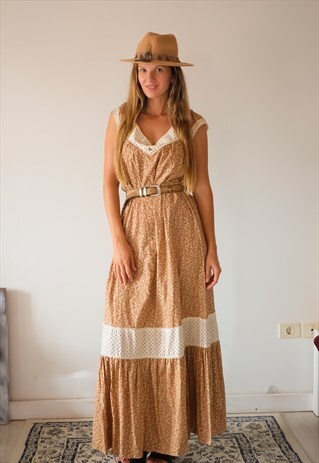 VINTAGE RARE FIND DRESS 60S 70S 90 BOHO BOHEMIAN DRESS
