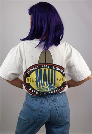 VINTAGE '94 MAUI VOLLEYBALL UNISEX COTTON T-SHIRT