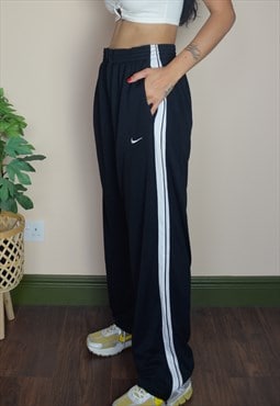 Vintage Nike Joggers Sweatpants w Tick Logo in Black & White