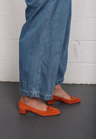 80'S KILLER ORANGE KITTEN HEELS