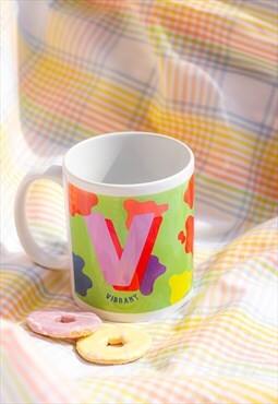Colourful Alphabet Letter V Mug 