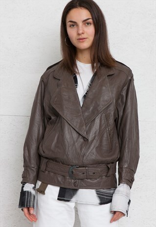 VINTAGE BROWN LEATHER JACKET