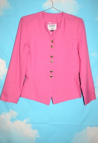VINTAGE 80'S PINK SMART BLAZER JACKET