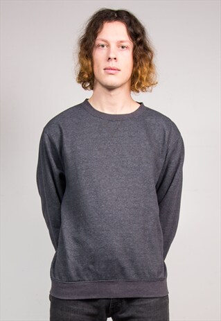 VINTAGE 90'S DARK GREY REEBOK SWEATSHIRT JUMPER