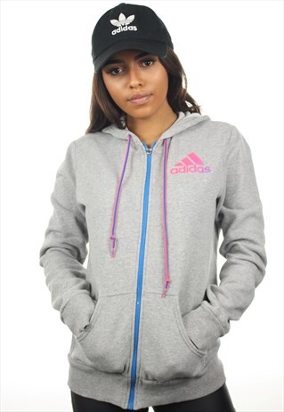 VINTAGE ADIDAS ZIP UP HOODIE SWEATSHIRT