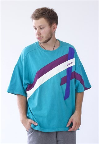 VINTAGE MENS ADIDAS SMALL LOGO TRAINING TEAM T-SHIRT