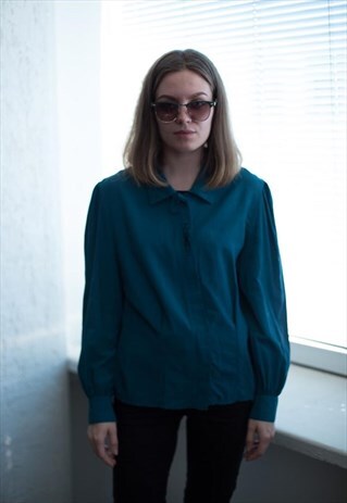 VINTAGE 80'S BLUE SHIRT