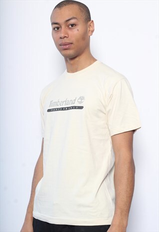 VINTAGE TIMBERLAND LOGO T-SHIRT CREAM
