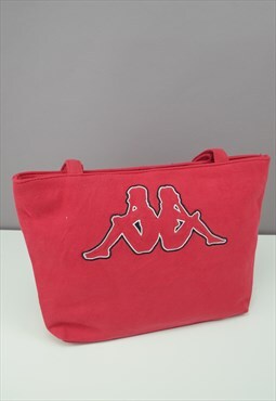 Vintage Kappa Embroidered Rework Bag in Red with Logo
