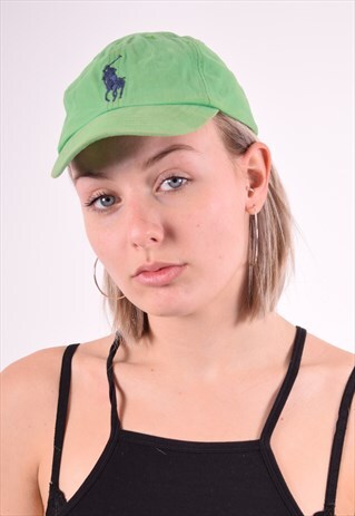 POLO RALPH LAUREN WOMENS VINTAGE CAP ONE SIZE GREEN 90'S