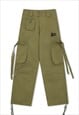 PARACHUTE JOGGERS CARGO POCKET PANTS SKATER TROUSERS GREEN