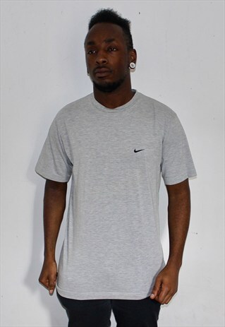 VINTAGE GREY NIKE SPORTS T-SHIRT LARGE