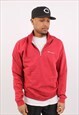 Vintage Champion Dark Red Quarter Zip Sweatshirt