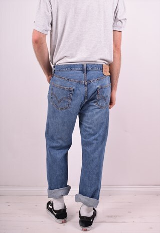 LEVI'S 501 MENS VINTAGE JEANS W36 L30 BLUE 90'S