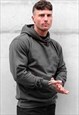 54 FLORAL PREMIUM BLANK PULLOVER HOODY - STEEL GREY 