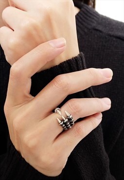 Dragon Fingernail Ring Women Sterling Silver Ring
