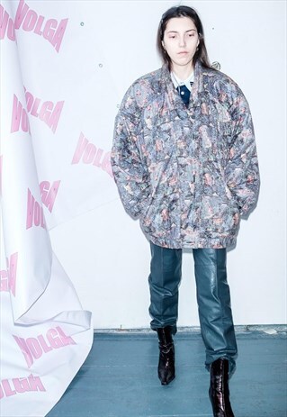 VINTAGE ABSTRACT PRINT JACKET / 1990S