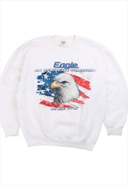 Vintage 90's Gildan Sweatshirt Eagle Crewneck