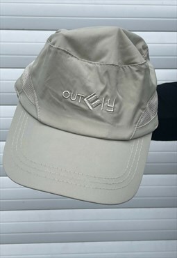 Beige Embroidered  Outfly Baseball Cap 