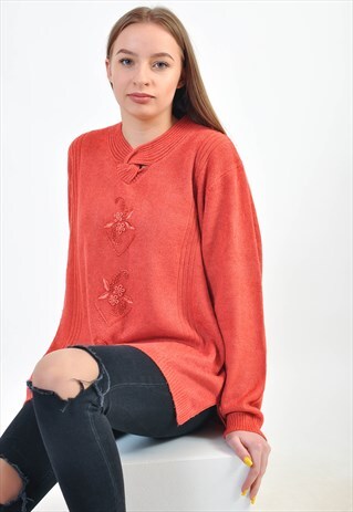 VINTAGE 80'S ORANGE JUMPER