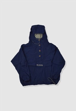 Vintage 90s Columbia Tech Rain Pullover Jacket in Navy Blue