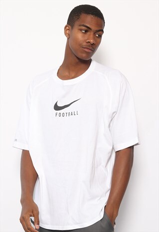 VINTAGE NIKE FOOTBALL LOGO T-SHIRT WHITE