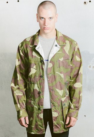 VINTAGE 90S CAMOUFLAGE PARKA COAT