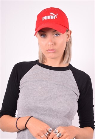 PUMA WOMENS VINTAGE CAP ONE SIZE RED 90'S