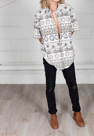 VINTAGE AZTEC PATTERN UNISEX SHIRT