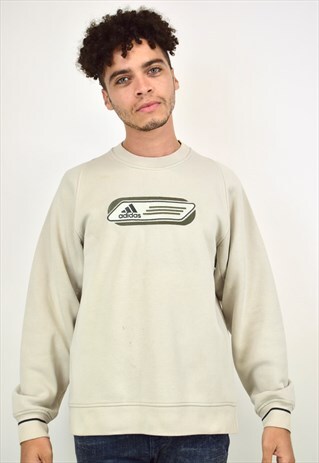 VINTAGE 90S ADIDAS BEIGE SWEATSHIRT
