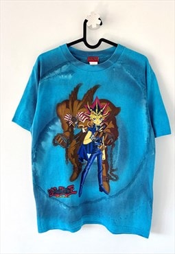 Vintage yugioh exodie blue tie dye anime T-shirt small 