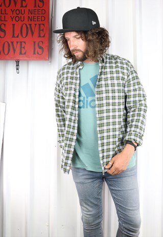 VINTAGE CHECK FLANNEL OVERSIZED GRUNGE INDI SHIRT