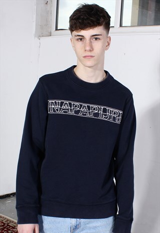 VINTAGE NAPAPIJRI BLACK/NAVY SWEATSHIRT