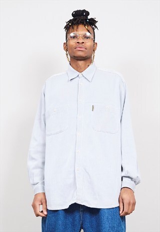 VINTAGE 90'S ARMANI JEANS GREY SHIRT