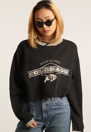 VINTAGE STARTER EMBROIDERED NFL CROPPED SWEATSHIRT