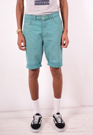 LEVI'S MENS VINTAGE DENIM SHORTS W34 L30 GREEN 90S