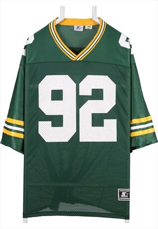 Vintage 90's Starter Jersey Green Bay Packers NFL White 92