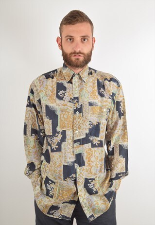 VINTAGE SILK FESTIVAL SHIRT (1309)